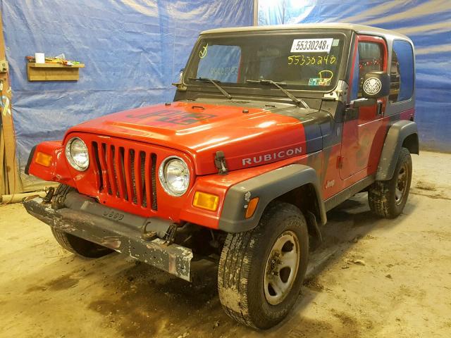 1J4FA69S04P799607 - 2004 JEEP WRANGLER / RED photo 2