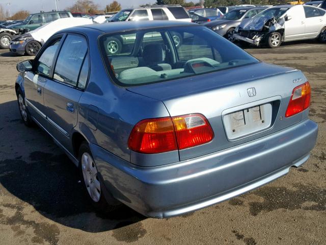 2HGEJ6618YH566681 - 2000 HONDA CIVIC BASE BLUE photo 3