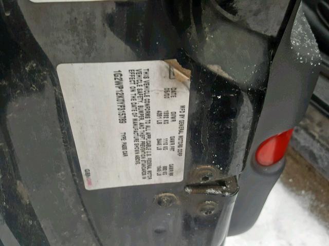 1G2WP12K0YF315789 - 2000 PONTIAC GRAND PRIX BLACK photo 10