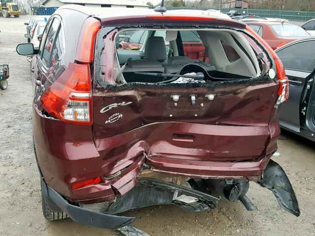 2HKRM3H75GH508444 - 2016 HONDA CR-V EXL BURGUNDY photo 9