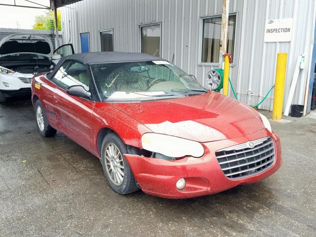 1C3EL55R34N124522 - 2004 CHRYSLER SEBRING LX RED photo 1