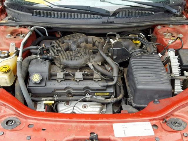 1C3EL55R34N124522 - 2004 CHRYSLER SEBRING LX RED photo 7