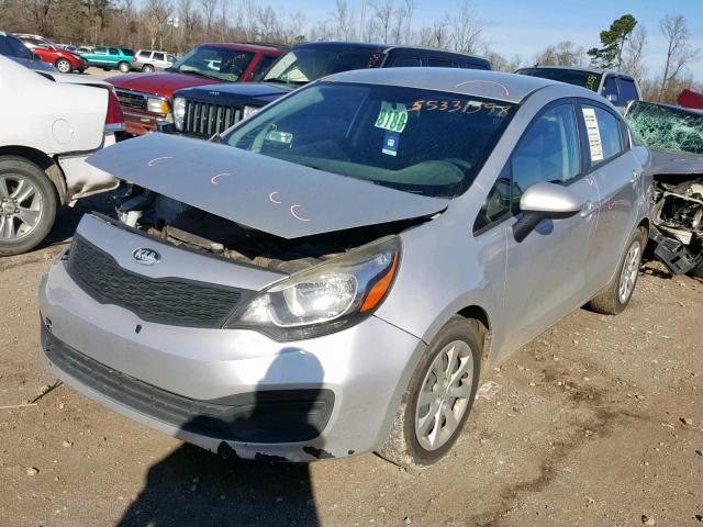 KNADM4A35D6182753 - 2013 KIA RIO LX SILVER photo 2