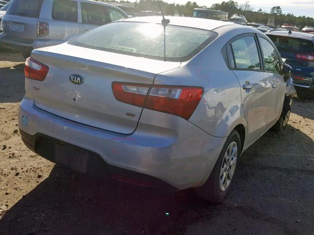 KNADM4A35D6182753 - 2013 KIA RIO LX SILVER photo 4