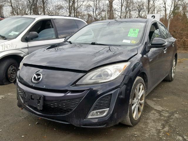 JM1BL1S63A1102444 - 2010 MAZDA 3 S BLACK photo 2