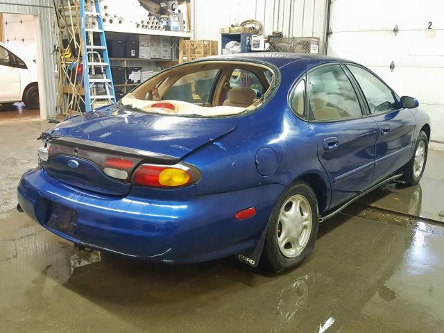 1FALP52U0VG230048 - 1997 FORD TAURUS GL BLUE photo 4