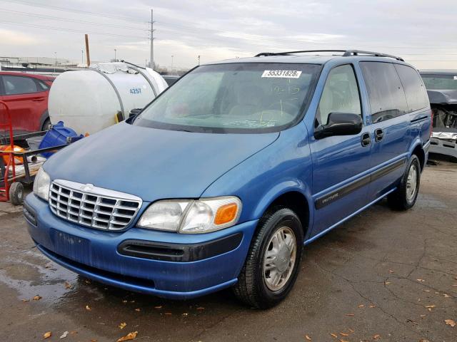 1GNDX03E3XD341908 - 1999 CHEVROLET VENTURE BLUE photo 2