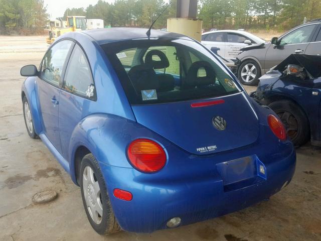 3VWCT21C91M415810 - 2001 VOLKSWAGEN NEW BEETLE BLUE photo 3