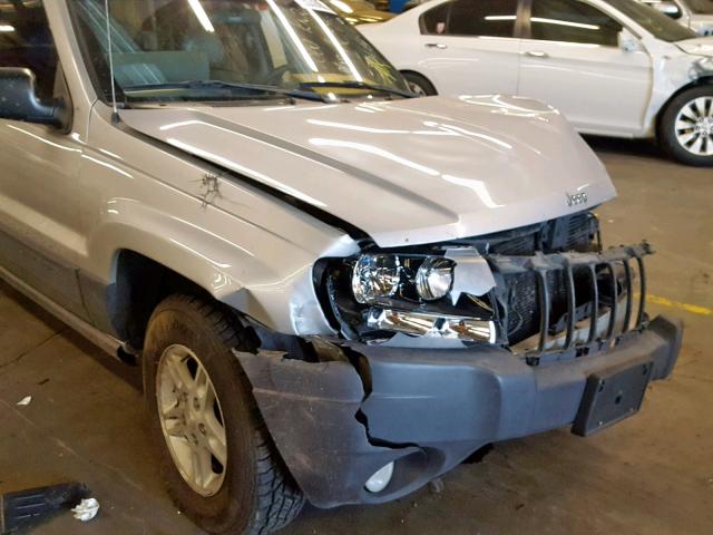 1J4GW48N14C398371 - 2004 JEEP GRAND CHER SILVER photo 9