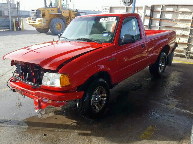 1FTYR10UX5PA86398 - 2005 FORD RANGER RED photo 2