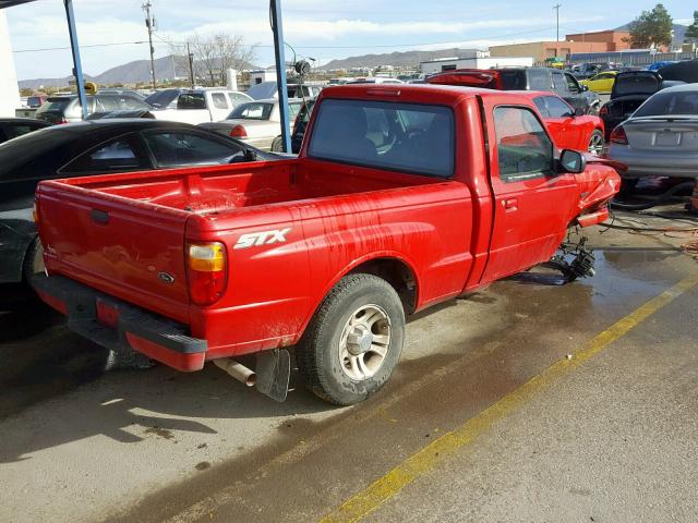 1FTYR10UX5PA86398 - 2005 FORD RANGER RED photo 4