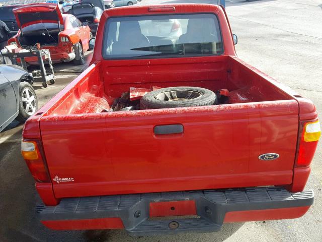 1FTYR10UX5PA86398 - 2005 FORD RANGER RED photo 6