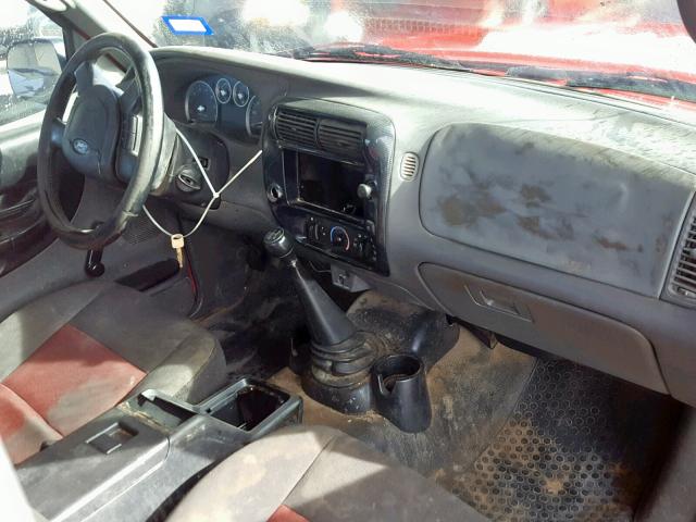 1FTYR10UX5PA86398 - 2005 FORD RANGER RED photo 9