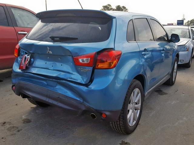 4A4AP4AU7DE017694 - 2013 MITSUBISHI OUTLANDER BLUE photo 4