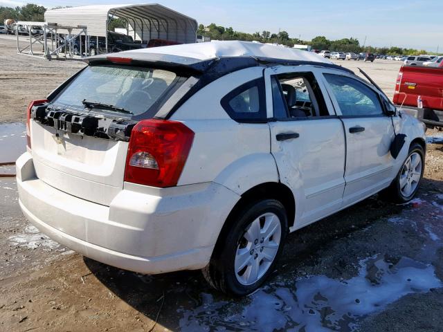 1B3HB48BX7D115848 - 2007 DODGE CALIBER SX WHITE photo 4