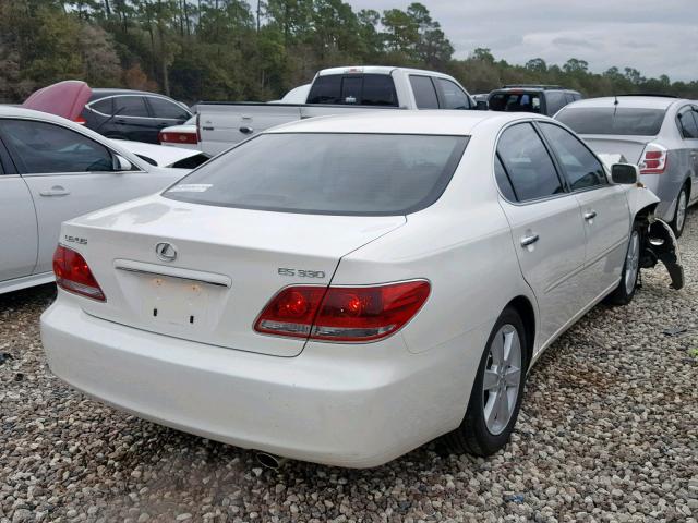 JTHBA30GX55137847 - 2005 LEXUS ES 330 WHITE photo 4