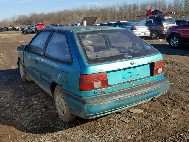 KMHVD12J6RU316364 - 1994 HYUNDAI EXCEL GREEN photo 3