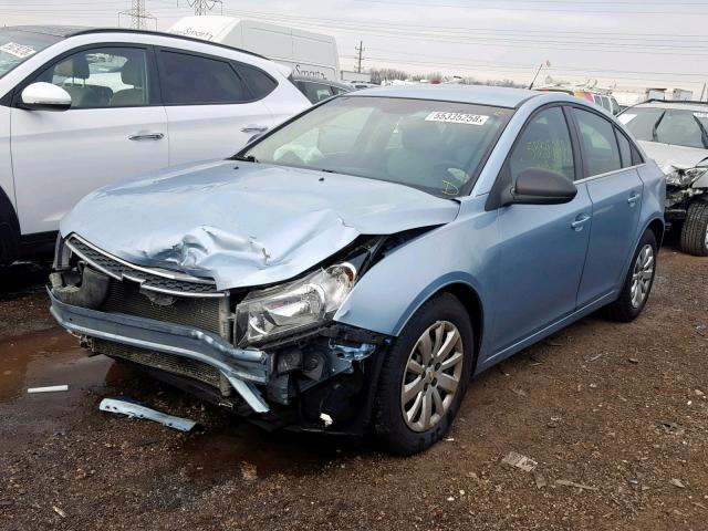 1G1PC5SH1B7161059 - 2011 CHEVROLET CRUZE LS BLUE photo 2