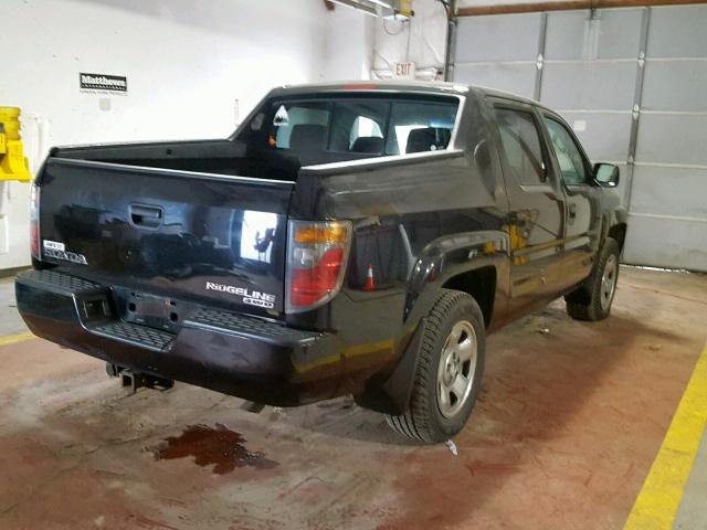 2HJYK16258H510424 - 2008 HONDA RIDGELINE BLACK photo 4