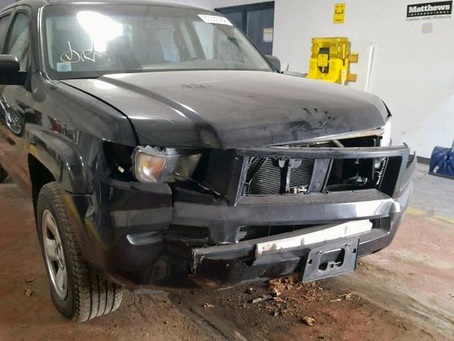 2HJYK16258H510424 - 2008 HONDA RIDGELINE BLACK photo 9