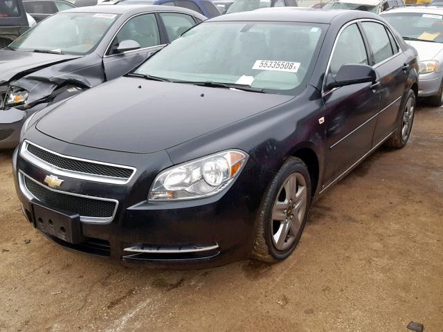 1G1ZH57B58F286482 - 2008 CHEVROLET MALIBU 1LT BLACK photo 2