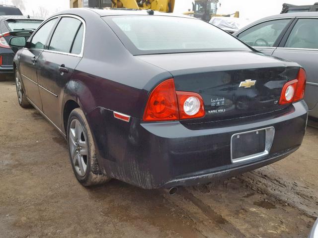 1G1ZH57B58F286482 - 2008 CHEVROLET MALIBU 1LT BLACK photo 3