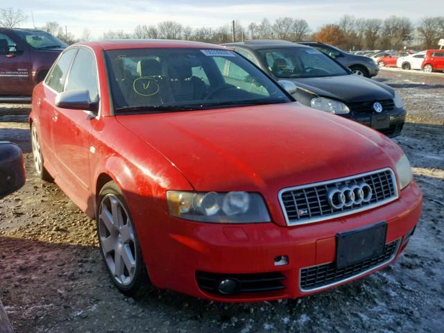 WAUPL68E24A115642 - 2004 AUDI S4 RED photo 1