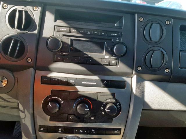 1J8HG48K26C317757 - 2006 JEEP COMMANDER SILVER photo 9