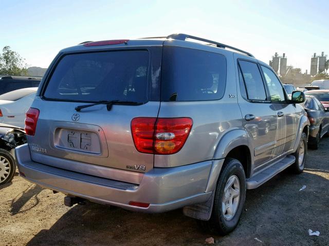 5TDZT34A51S001825 - 2001 TOYOTA SEQUOIA SR SILVER photo 4