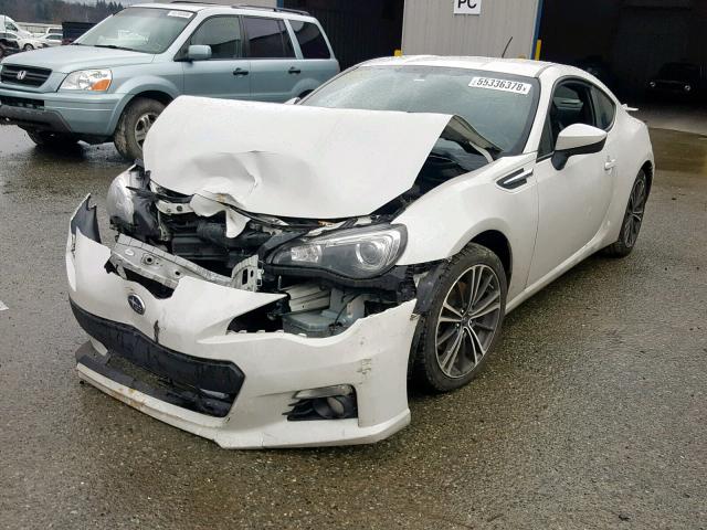 JF1ZCAC16D2613474 - 2013 SUBARU BRZ 2.0 LI WHITE photo 2