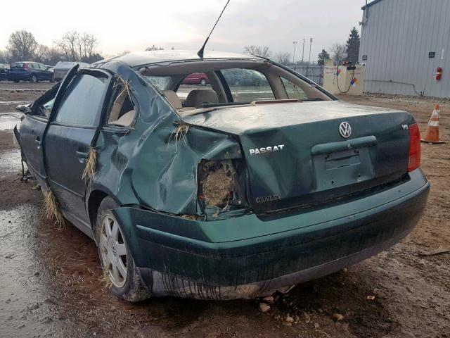 WVWMD23B2YE134828 - 2000 VOLKSWAGEN PASSAT GLS GREEN photo 3