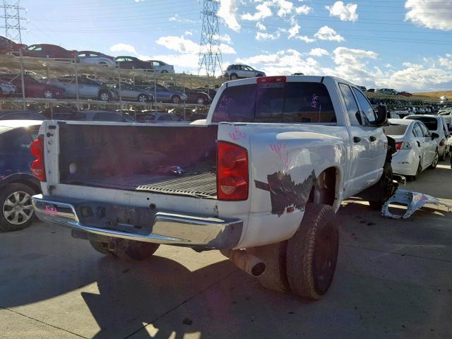 3D7MX48A77G846638 - 2007 DODGE RAM 3500 S WHITE photo 4