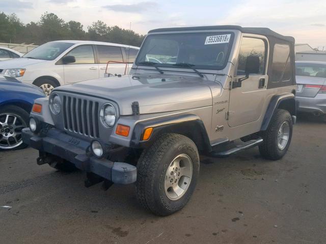 1J4FA49S12P700200 - 2002 JEEP WRANGLER / SILVER photo 2