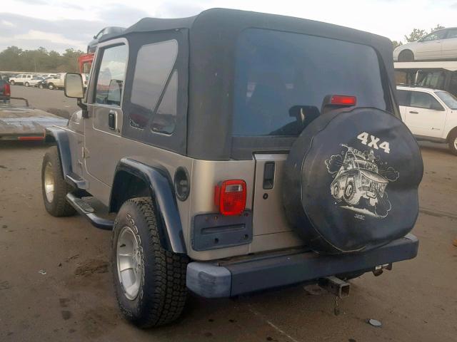 1J4FA49S12P700200 - 2002 JEEP WRANGLER / SILVER photo 3