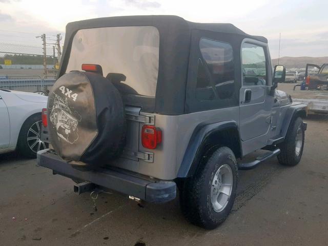 1J4FA49S12P700200 - 2002 JEEP WRANGLER / SILVER photo 4