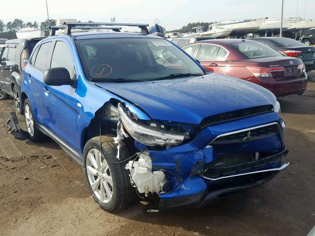 4A4AR3AU6FE030475 - 2015 MITSUBISHI OUTLANDER BLUE photo 1