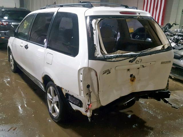 JM3LW28A060560766 - 2006 MAZDA MPV WAGON WHITE photo 3