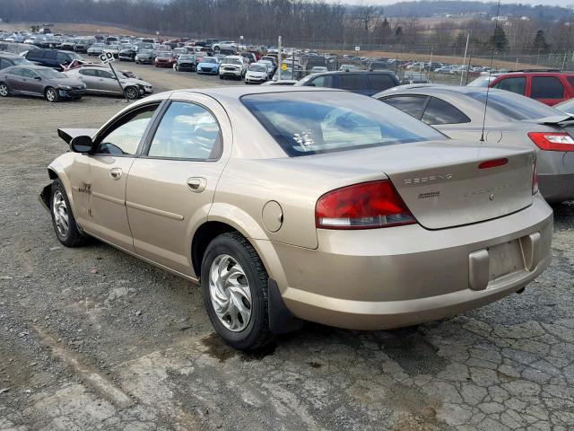 1C3EL46R62N139229 - 2002 CHRYSLER SEBRING LX GOLD photo 3