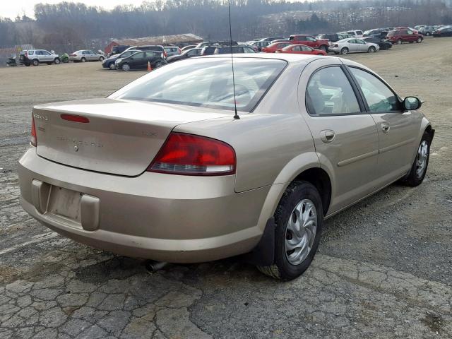 1C3EL46R62N139229 - 2002 CHRYSLER SEBRING LX GOLD photo 4