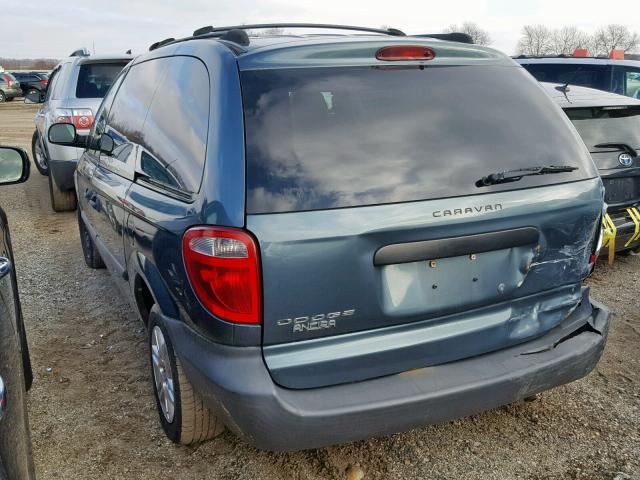 1D4GP25R56B565499 - 2006 DODGE CARAVAN SE BLUE photo 3