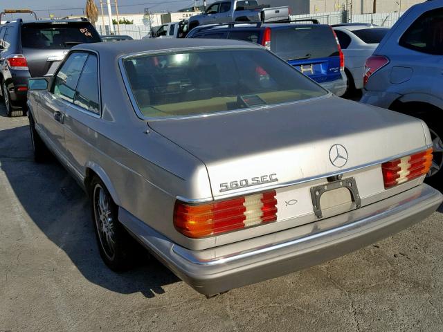 WDBCA45D6GA205158 - 1986 MERCEDES-BENZ 560 SEC BEIGE photo 3