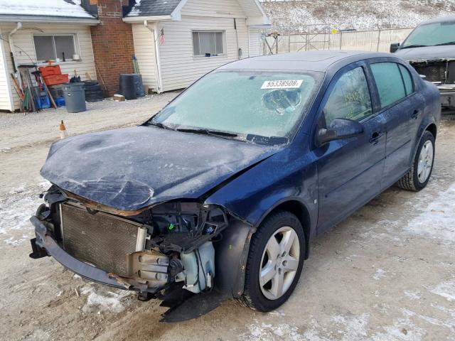 1G1AL58F887261406 - 2008 CHEVROLET COBALT LT BLUE photo 2