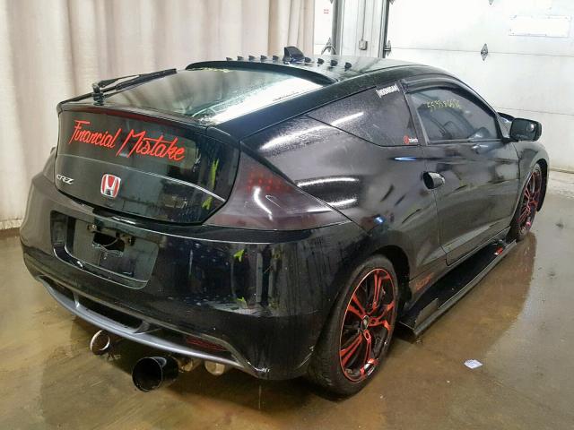 JHMZF1D49BS012002 - 2011 HONDA CR-Z BLACK photo 4