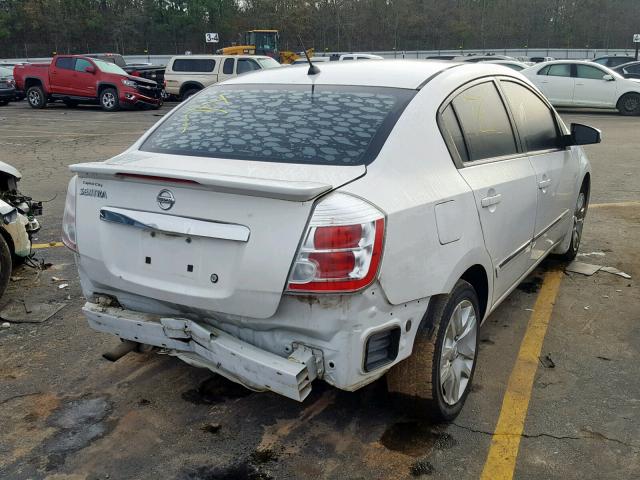 3N1AB6APXCL609264 - 2012 NISSAN SENTRA 2.0 WHITE photo 4