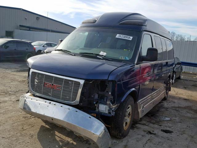 1GDFG15T441200437 - 2004 GMC SAVANA RV BLUE photo 2