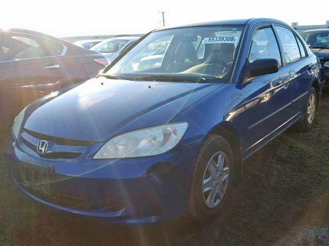 1HGES16394L017635 - 2004 HONDA CIVIC DX V BLUE photo 2