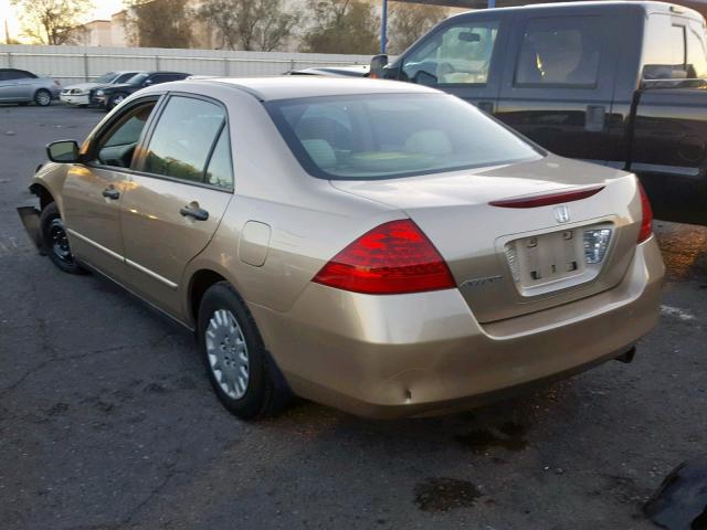 1HGCM56167A187765 - 2007 HONDA ACCORD VAL BEIGE photo 3