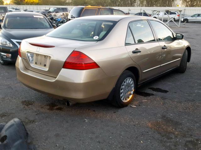 1HGCM56167A187765 - 2007 HONDA ACCORD VAL BEIGE photo 4