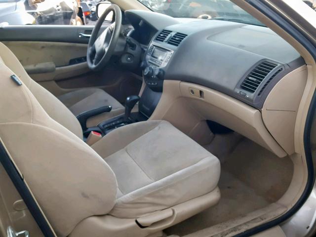 1HGCM56167A187765 - 2007 HONDA ACCORD VAL BEIGE photo 5