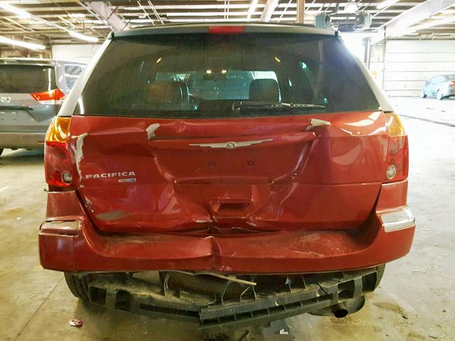 2C8GM68475R328251 - 2005 CHRYSLER PACIFICA T BURGUNDY photo 9